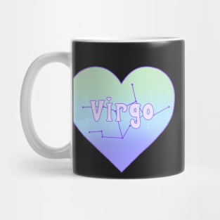 Virgo Constellation Heart Mug